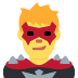 mężczyzna superłotr — emotka w stylu X (Twitter), Twemoji