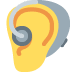 ucho z aparatem słuchowym — emotka w stylu X (Twitter), Twemoji