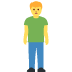 stojący mężczyzna — emotka w stylu X (Twitter), Twemoji