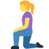 klęcząca kobieta — emotka w stylu X (Twitter), Twemoji
