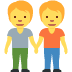 osoby trzymające się za ręce — emotka w stylu X (Twitter), Twemoji