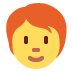 dorosły: rude włosy — emotka w stylu X (Twitter), Twemoji