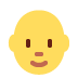 dorosły: łysy — emotka w stylu X (Twitter), Twemoji