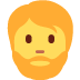 osoba z brodą — emotka w stylu X (Twitter), Twemoji