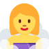 kobieta w zaparowanym pomieszczeniu — emotka w stylu X (Twitter), Twemoji