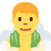 mężczyzna w zaparowanym pomieszczeniu — emotka w stylu X (Twitter), Twemoji