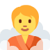 osoba w zaparowanym pomieszczeniu — emotka w stylu X (Twitter), Twemoji