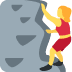kobieta wspinająca się — emotka w stylu X (Twitter), Twemoji