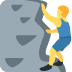 mężczyzna wspinający się — emotka w stylu X (Twitter), Twemoji