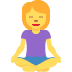 kobieta w pozycji lotosu — emotka w stylu X (Twitter), Twemoji