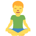 mężczyzna w pozycji lotosu — emotka w stylu X (Twitter), Twemoji