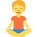 osoba w pozycji lotosu — emotka w stylu X (Twitter), Twemoji