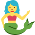 kobieta syrena — emotka w stylu X (Twitter), Twemoji