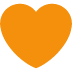 pomarańczowe serce — emotka w stylu X (Twitter), Twemoji