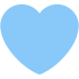 jasnoniebieskie serce — emotka w stylu X (Twitter), Twemoji