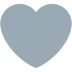 szare serce — emotka w stylu X (Twitter), Twemoji