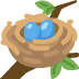 gniazdo z jajkami — emotka w stylu X (Twitter), Twemoji