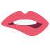 przygryzanie wargi — emotka w stylu X (Twitter), Twemoji