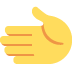 dłoń skierowana w lewo — emotka w stylu X (Twitter), Twemoji