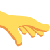 dłoń skierowana w dół — emotka w stylu X (Twitter), Twemoji