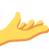 dłoń skierowana w górę — emotka w stylu X (Twitter), Twemoji