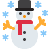 bałwanek i płatki śniegu — emotka w stylu X (Twitter), Twemoji