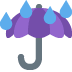 parasol z kroplami deszczu — emotka w stylu X (Twitter), Twemoji