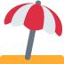 parasol plażowy wbity w ziemię — emotka w stylu X (Twitter), Twemoji