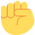 wzniesiona pięść — emotka w stylu X (Twitter), Twemoji