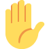 wzniesiona dłoń — emotka w stylu X (Twitter), Twemoji