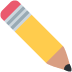 ołówek — emotka w stylu X (Twitter), Twemoji