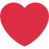 czerwone serce — emotka w stylu X (Twitter), Twemoji